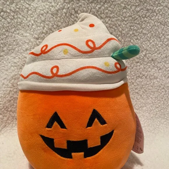 Squishmallow Lester 10” Pumpkin Latte Plush Stuffed Halloween Special Edition - Picture 1 of 11